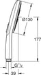 GROHE Rainshower SmartActive 130 Handdouche - 3 straalsoorten - hard graphite - 26574A00