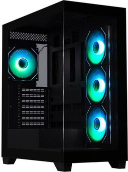 BitFenix Ceto Premium Edition - PC-behuizing - Mid-Tower - Gehard glas - USB-C en A-RGB - Zwart