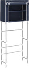 vidaXL - Opbergrek - voor - boven - wasmachine - 2-laags - 71x29,5x170,5 - cm - blauw
