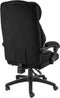 tectake® Luxe Bureaustoel Jillien - Ergonomische Directiestoel - Verstelbare Rugleuning en Voetsteun - Zwart