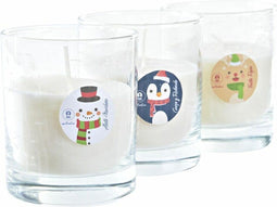 Kaars DKD Home Decor Kerstmis Sneeuwpop (3 Stuks)