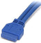 Startech.com 0.5m - 2-poort Inbouwpaneel USB 3.0 Kabel - USB A naar Moederbord Aansluitkabel F/F - Blauw
