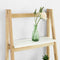 SoBuy FRG162-N - Ladderplank - 4 planken - Opvouwbaar - 34 x 42 x 140 cm - Rubberhout