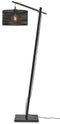 GOOD&MOJO Vloerlamp Java - Bamboe/Zwart - 58x32x150cm - Modern - Staande lampen voor Woonkamer - Slaapkamer
