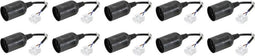 Sygonix SY-4995230 Lampfitting E27 Set van 10 stuks 230 V 500 W Met klemaansluiting