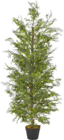 vidaXL - Kunstplant - met - pot - cipresboom - 150 - cm - groen
