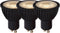 Lucide MR16 - LED lamp - GU10 - Dimbaar - 5W 3000K - Zwart (set van 3)