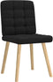 vidaXL - Eetkamerstoelen - 2 - st - stof - zwart