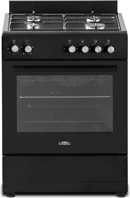 Everglades EVCK6010 - Gasfornuis - 60CM - 62 Liter - Mat Zwart