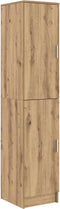 vidaXL - Highboard - Artisan - Eiken - 35x39x168 - cm - Gelaagd - Hout