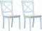vidaXL - Eetkamerstoelen - 2 - st - massief - rubberwood - grijs - en - naturel
