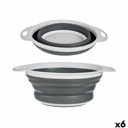 Strainer Kinvara 81604 Wit Grijs Polypropyleen TPR 25 x 20 x 8,5 cm 25 x 3 x 20 cm (6 Stuks)
