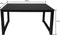 Bureau computertafel - keukentafel - metaal hout - 120 cm x 60 cm - zwart