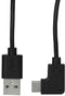Startech.com USB-A naar USB-C kabel - Rechts gehoekt M/M - 1 m - Zwart