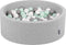 KiddyMoon Ballenbad 374640 - Ballenbak rond - 200 ballen 7cm - Lichtgrijs