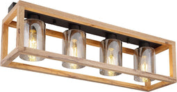 Globo Pettey - Plafonniere - 4 lichtpunten - zwart - metaal - IP20