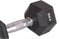 Hex dumbbell 8 kg - Rubber - Hexagonaal