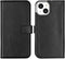 Selencia iPhone 14 - Echt Lederen Bookcase - 3 Pashouders - Zwart