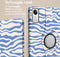 imoshion Tablet Hoes - Geschikt voor Xiaomi Redmi Pad SE - 360° Draaibare Design Bookcase 2.0 - White Blue Stripes