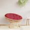 vidaXL - Zitkussen - rond - Ø - 100x11 - cm - oxford - stof - wijnrood