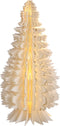 House of Seasons Papieren Kerstboom met Verlichting - H40 x Ø22 cm - Wit