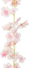 Kerstslingers met bloemen 6 st 180 cm lichtroze