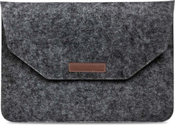 imoshion Vilten Soft Laptop Sleeve - Laptop Hoes geschikt voor 13 / 13.3 / 13.6 / 14 / 14.2 inch - Donkergrijs