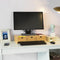 SoBuy BBF03-N - Monitorstandaard - Houten bureau-organizer met 3 lades - Natuur
