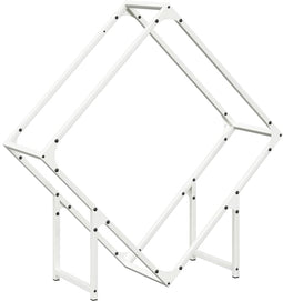 vidaXL - Brandhoutrek - 80x25x80 - cm - koudgewalst - staal - wit