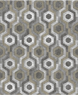 DUTCH WALLCOVERINGS Behang Galactic zilverkleurig en bruin