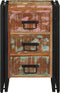 vidaXL - Nachtkastje - - - Kleurrijk, - 40x35x50 - cm, - Massief - Hout, - Gerecycled