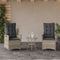 vidaXL - Tuinstoelen - 2 - st - verstelbaar - met - kussens - poly - rattan - lichtgrijs