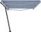 vidaXL - Luifel - vrijstaand - automatisch - 600x300 - cm - blauw - en - wit