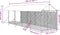 vidaXL - Hondenkennel - met - dak - 2x10x2,5 - m - gegalvaniseerd - staal - zilver
