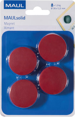 Magneet MAULsolid, Ø 38 mm, 1,5 kg, 4 st, blister