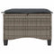 vidaXL - Tuinkrukken - met - kussens - 2 - st - 55x55x36 - cm - poly - rattan - grijs