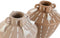 Vaas Home ESPRIT Bruin Lichtbruin Keramisch Koloniaal Franjes 15,5 x 15,5 x 17,1 cm (2 Stuks)