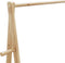 vidaXL - Kledingrek - met - schappen - en - wielen - 132x45,5x155,5 - cm - bamboe