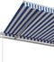 vidaXL - Luifel - automatisch - uittrekbaar - 500x350 - cm - blauw - en - wit