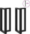 vidaXL - Bartafelpoten - 2 - st - T-vormig - 50x35x(90-91) - cm - staal - zwart