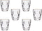 Vivalto Waterglazen/drinkglazen - kristal look - gouden rand - 270 ml