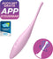 Satisfyer Twirling Joy, tipvibrator met app-bediening, waterdichte, huidvriendelijke siliconen