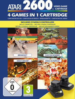 4in1 Game Cartridge + Paddle Pack - Atari 2600+