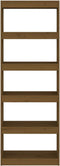 vidaXL - Boekenkast/kamerscherm - 60x30x167,5 - cm - grenenhout - honingbruin