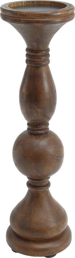 PTMD Kandelaar Niza - 11x11x42 cm - Hout - Bruin