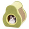 Coast Kattenhuis - Avocado-vorm - Met Krabpaal - 35 x 33 x 40 cm - Groen