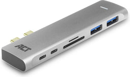 ACT AC7025 - USB-C Thunderbolt 3 naar HDMI 4K adapter - 100W PD Pass-Through - Grijs