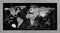 Sigel glasmagneetbord - Artverum - 91x46cm - zwart wereldkaart - SI-GL270