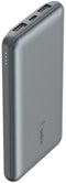 Belkin BoostCharge - Power Bank 10000 mAh - 2x USB Type-A 1x USB-C - Grijs