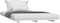 vidaXL - Bedframe - massief - grenenhout - wit - 75x190 - cm